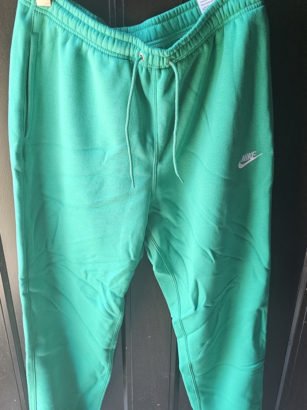 Nike Teal Green Fleece Joggers with White Swoosh NWT